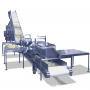 Vertek 2400 vertical form fill and seal system with incline conveyor for packaging linens into large bags