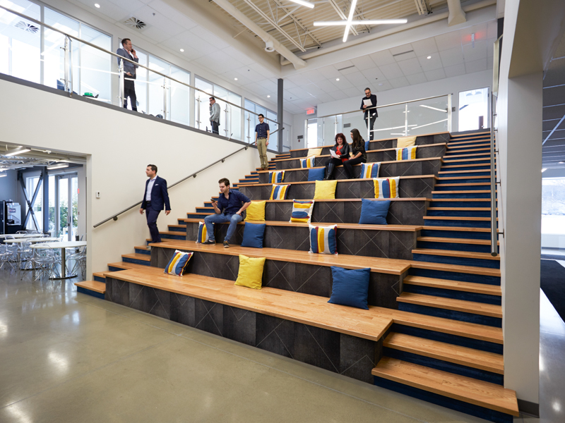 WeighPack facility stair auditorium