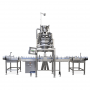 PrimoCombi multihead weigher and container filling system with scrambling and unscrambling