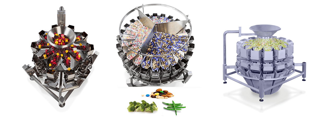 multi head weigh filling machine examples with product