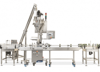 Powder weighing and container filling complete system